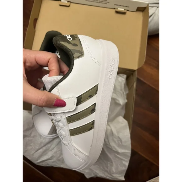 Adidas Kids Grand Court 2.0 EL C New White 100% Authentic New Sneaker